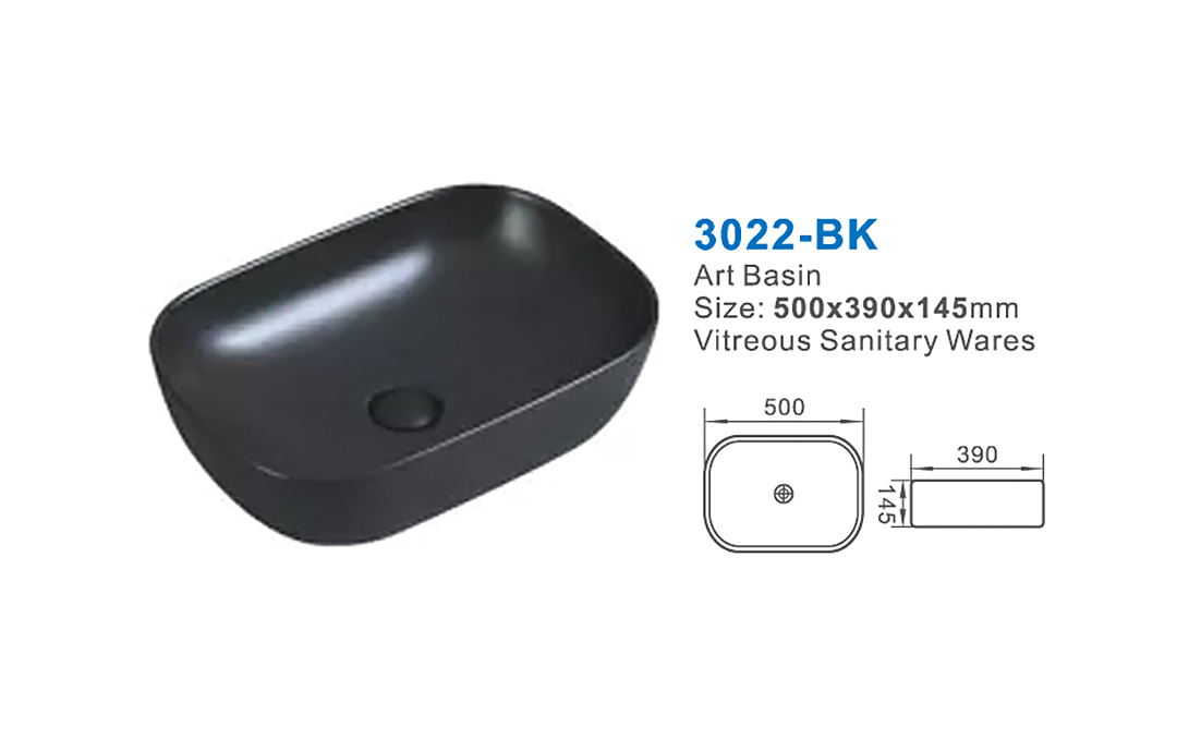 3022-BK ceramic sanitary ware