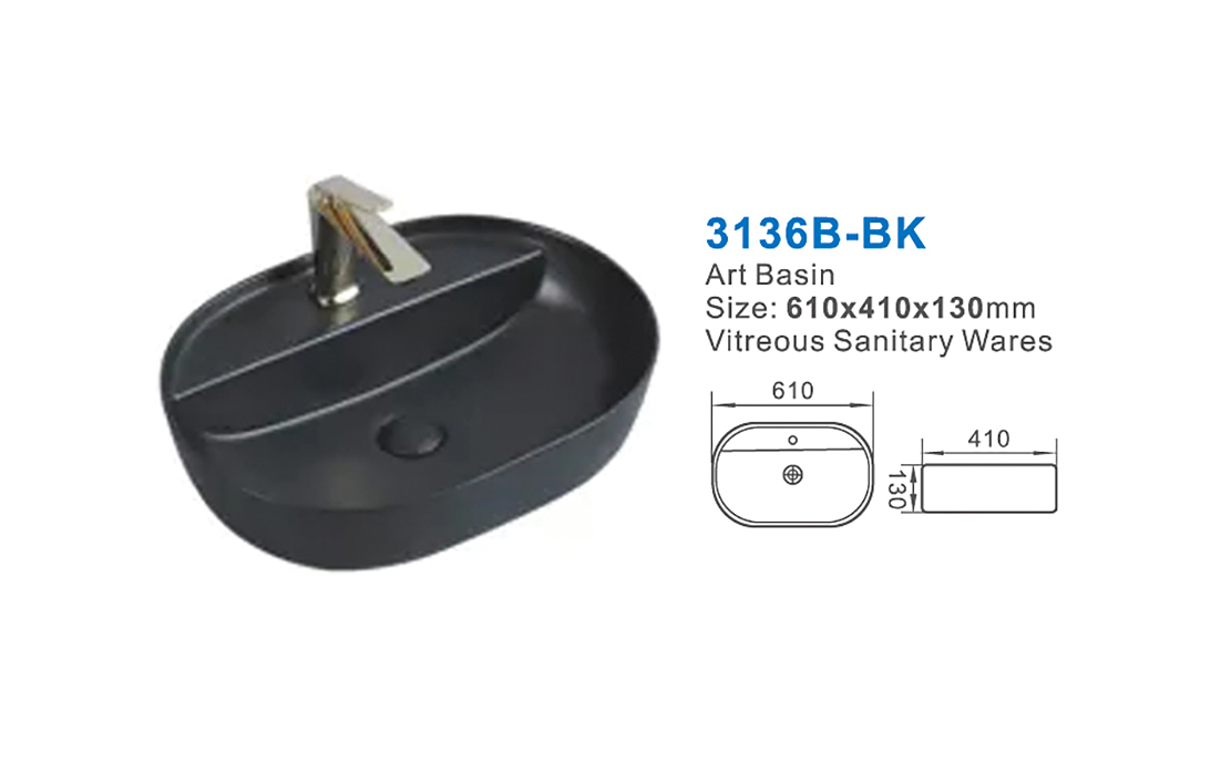 3136B-BK ceramic sanitary ware